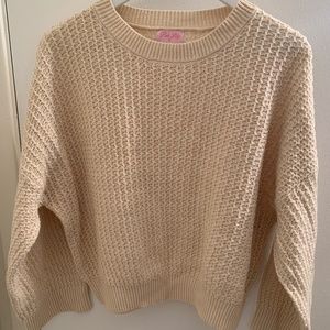 Cream Textured Sweater